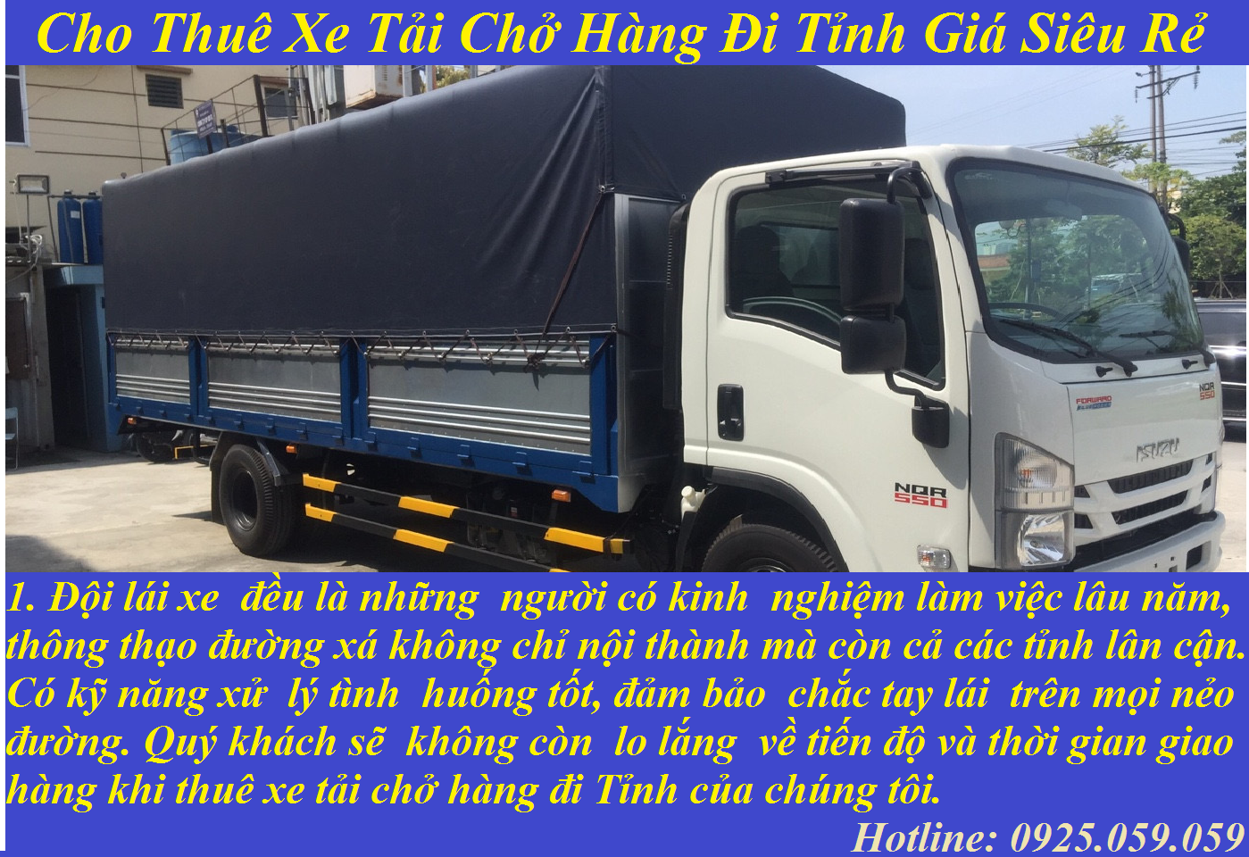 Xe tải chở hàng Sài Gòn Trà Vinh rẻ nhất