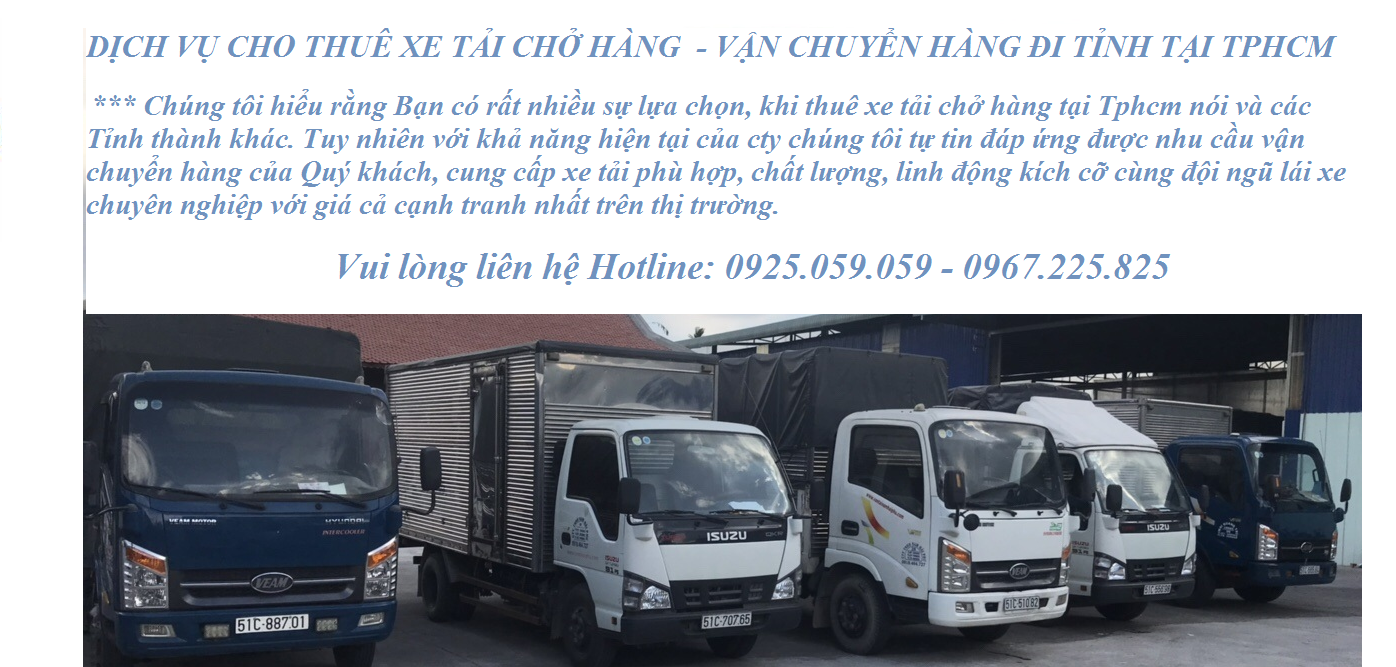 Cho thuê xe tải chở hàng giá rẻ