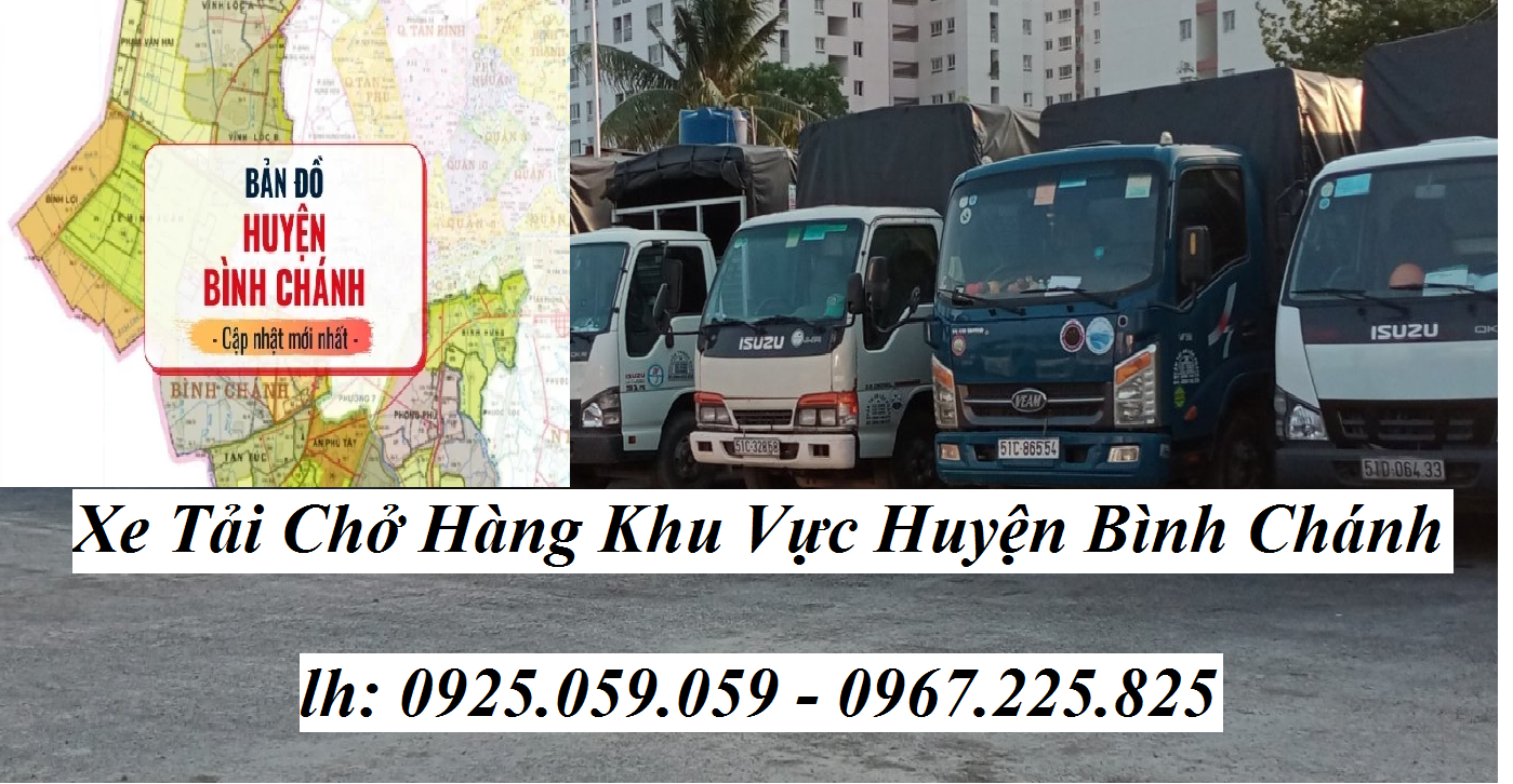 Xe tải chở hàng khu vực huyện Bình Chánh