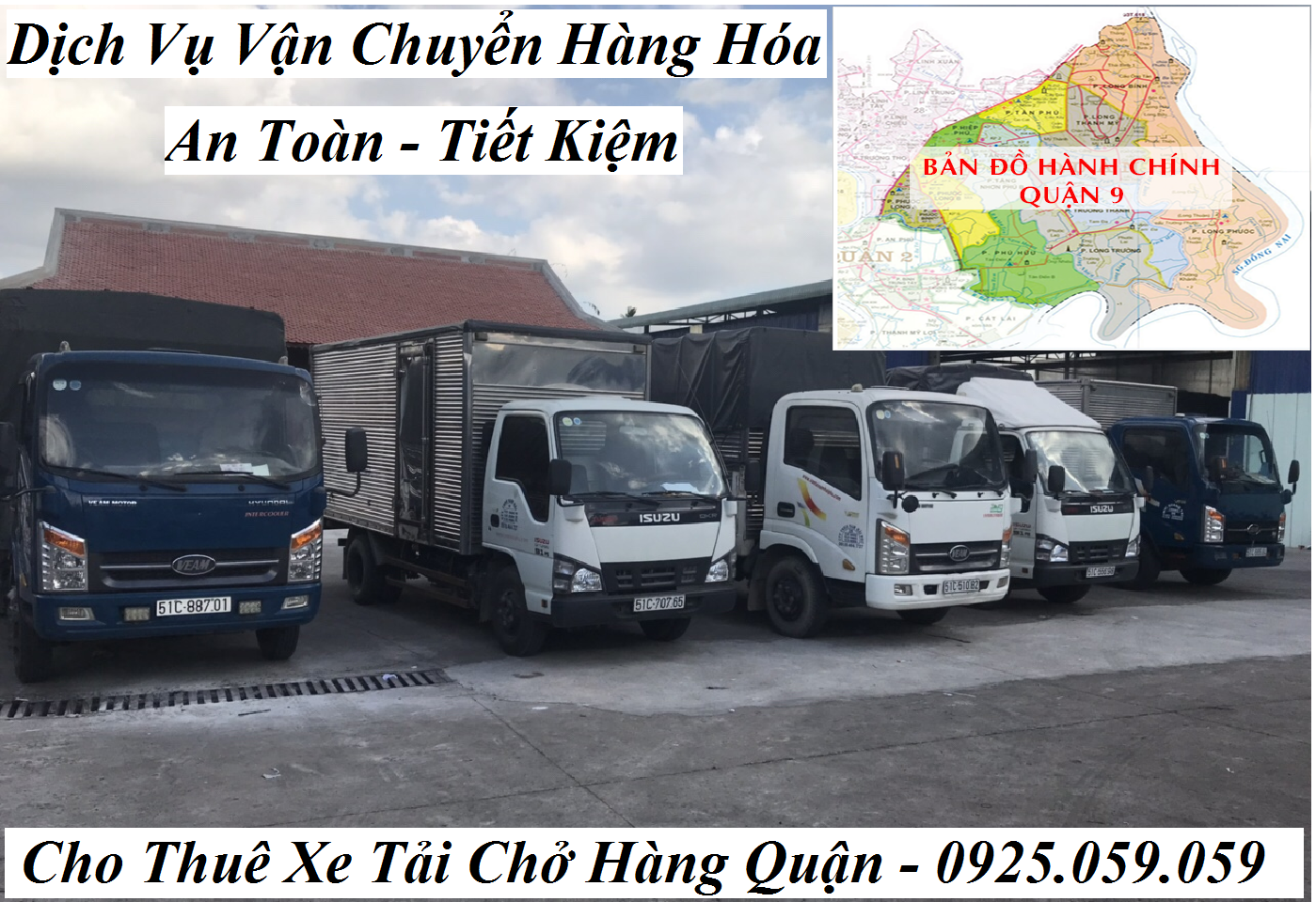 Xe tải chở hàng ở quận 9