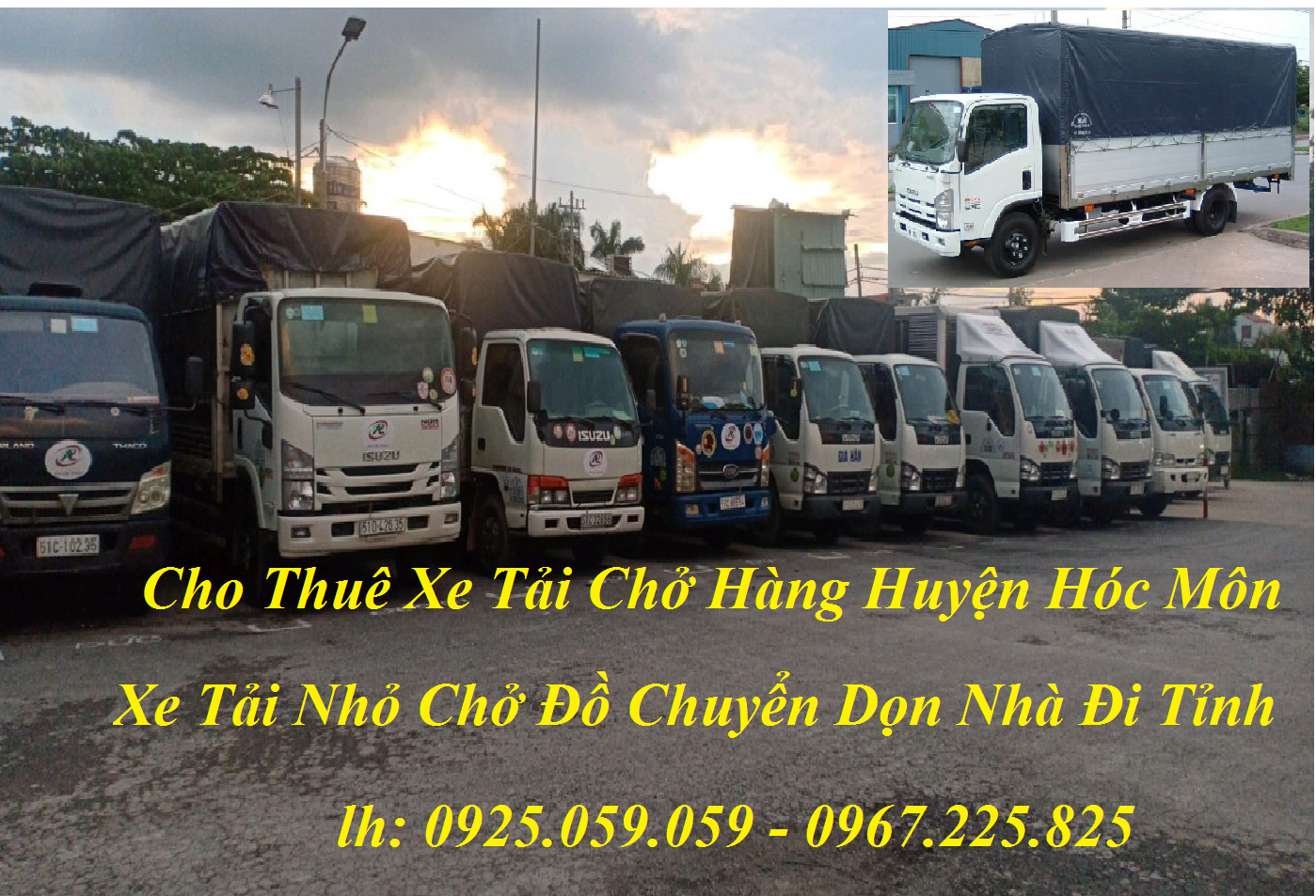 Cho thuê xe tải chở hàng Hóc Môn